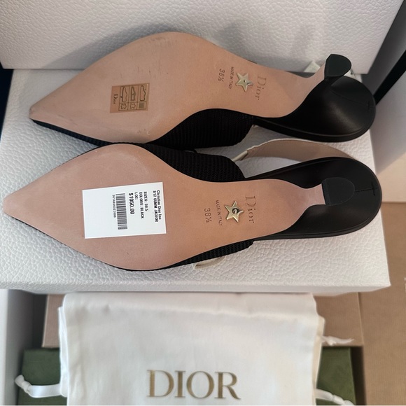 ‼️SOLD‼️Christian Dior J’ADIOR Slingback pump black heels technical fabric black - Picture 6 of 10